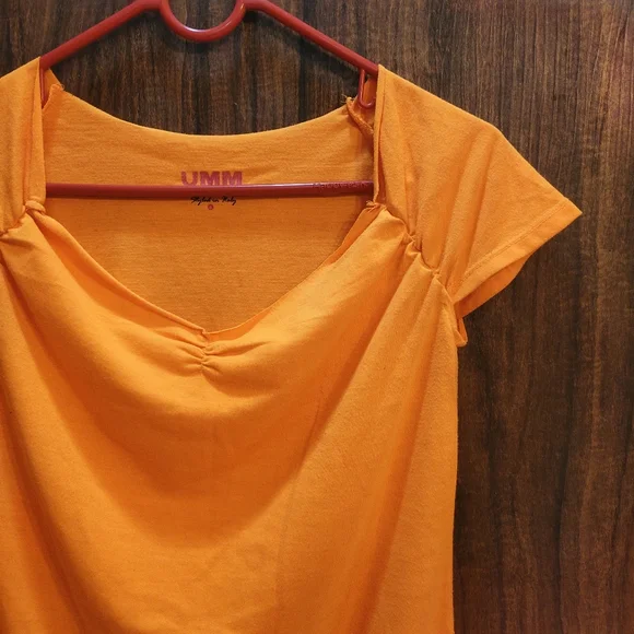 Umm Neon orange asymmetric top - Picture 3 of 5